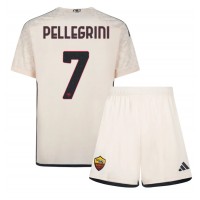 Dječji Nogometni Dres AS Roma Lorenzo Pellegrini #7 Gostujuci 2023-24 Kratak Rukav (+ Kratke hlače)